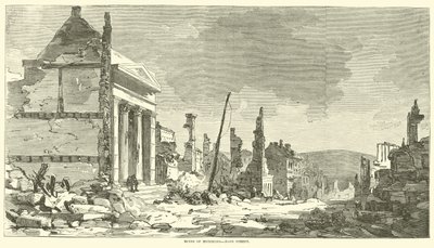 Ruinene av Richmond, Main Street, april 1865 av American School