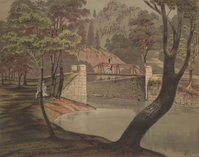 Scene på Wissahickon, ca. 1880 av American School