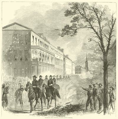 Shermans hær inn i Columbia, South Carolina, februar 1865 av American School