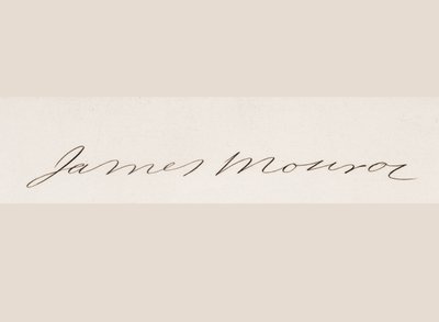 Signaturen til James Monroe av American School