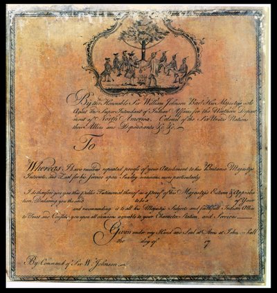 Sir William Johnsons (1715-74) Indian Testimonial, ca. 1770 (se også 192704) av American School