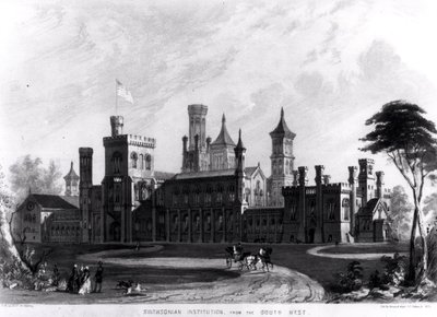 Smithsonian Institution fra sørvest, fra 