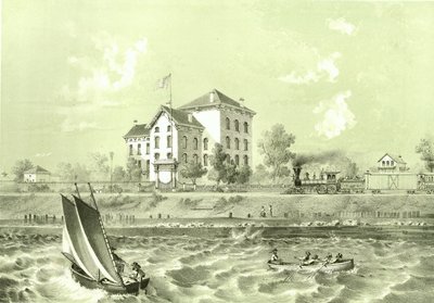 Soldiers Home, fra Chicago Illustrated, med litterære beskrivelser av James W. Sheahan, utgitt av Jevne & Almini, Chicago, 1866-67 av American School