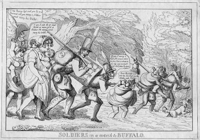 Soldater på marsj til Buffalo, 1813 av American School