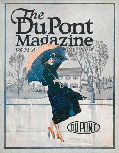 Something New in Sportswear, forside av DuPont Magazine, april 1921 av American School