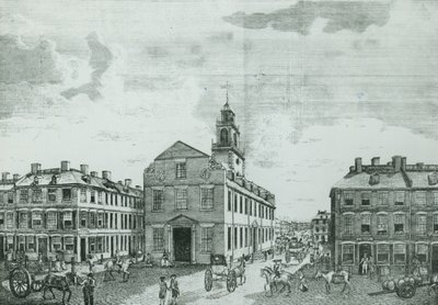 South West View of The Old State House, Boston, 1881 av American School