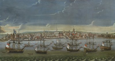 Southeast Prospect of the City of New York, ca. 1756-7 av American School