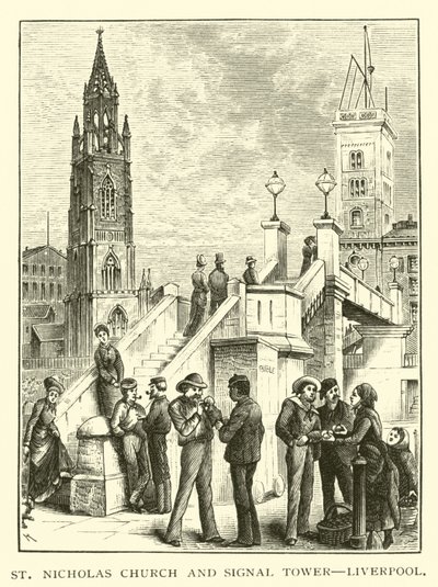St Nicholas Church og Signal Tower, Liverpool av American School