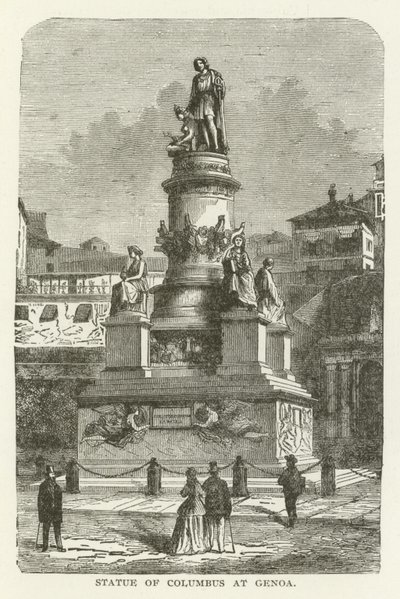 Statue av Columbus i Genova av American School