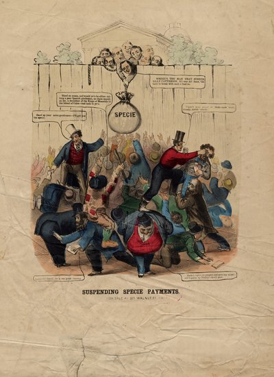 Suspendering av artsbetalinger, publisert i Philadelphia, ca. 1857 av American School