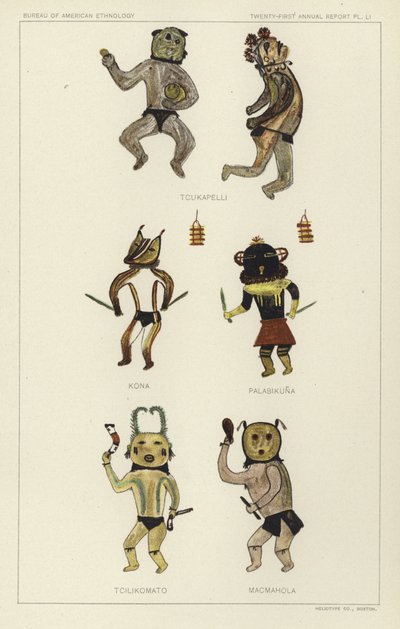 Tcukapelli, Kona, Palabikuna, Tcilikomato, Macmahola (farge litho) av American School