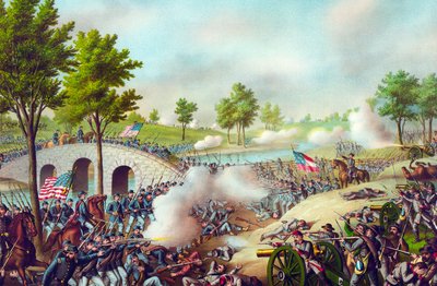 Slaget ved Antietam, 1862 av American School