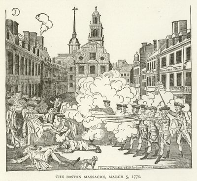 Boston-massakren, 5. mars 1770 av American School