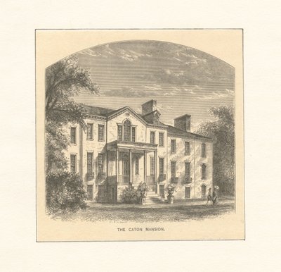 The Caton Mansion, ca. 1870 (gravering) av American School