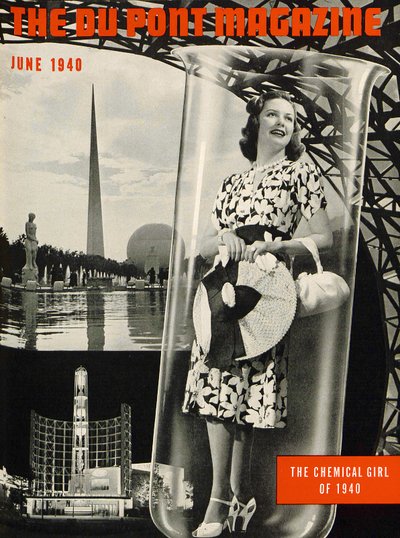 The Chemical Girl, forside av DuPont Magazine, juni 1940 av American School