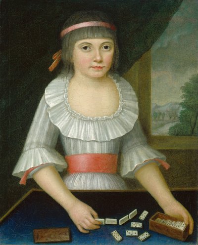 Domino-jenta, ca. 1790 av American School