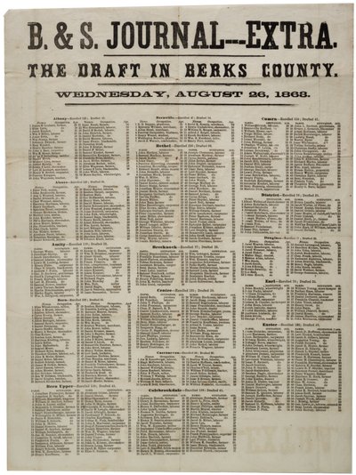 Utkastet i Berks County, 26. august 1863 av American School