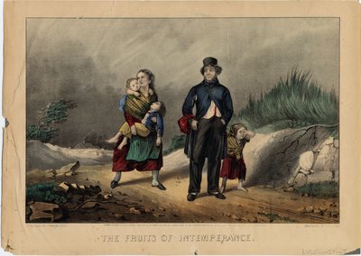 The Fruits of Inmperance, pub. av Currier & Ives, 1870 av American School