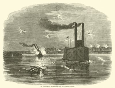Lancaster og Sveits som driver Vicksburg Batteries, mars 1863 av American School