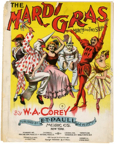 The Mardi Gras March and Two Step [noteomslag], 1897 av American School