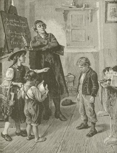 The Reckless Pupil, fra maleriet av W Schutze av American School