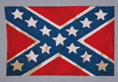 Southern Cross-kampflagget til de konfødererte styrkene (farge litho) av American School