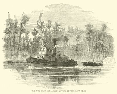 Taubåten Donaldson beveget seg oppover Cape Fear, mars 1865 av American School