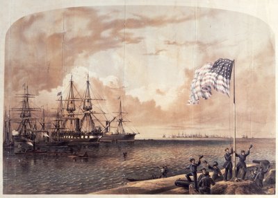 Union Victory i Port Royal, 7. november 1861, gravert av Shearman og Hart, 1861 av American School