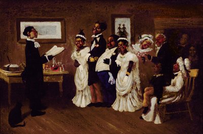 Bryllupet, ca. 1850 av American School