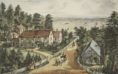 The Western Farmers Home, pub. 1871, Currier & Ives av American School