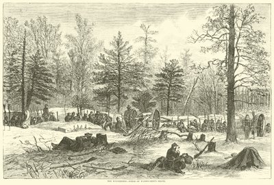 The Wilderness, scene for Wadsworths død, mai 1864 av American School