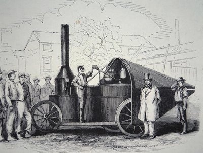 Winans Steam Gun, tatt til fange fra de konfødererte under den amerikanske borgerkrigen, mai 1861 (litho) av American School
