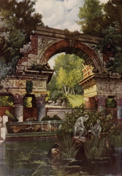 Hagene til Schonbrunn (farge litho) av American School