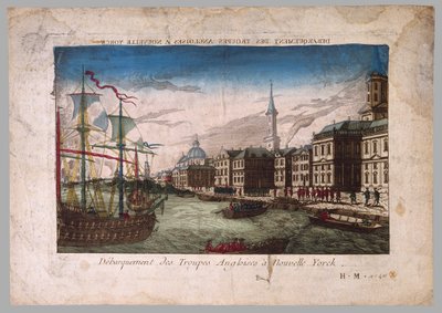 Landingen av britiske tropper i New York, 1776 av American School