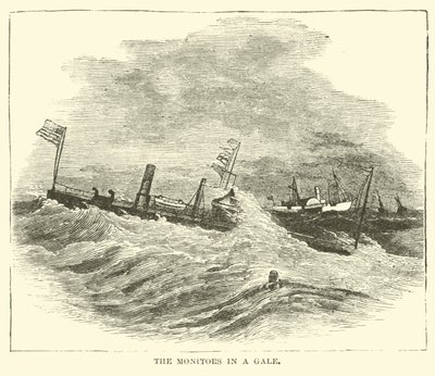 Monitorene i en kuling, desember 1864 av American School