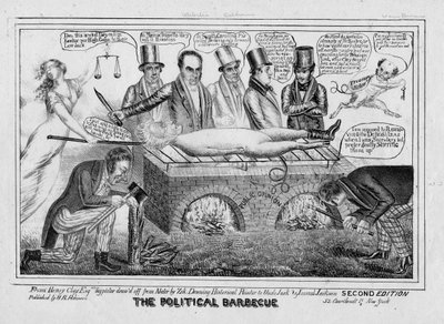 Den politiske grillen, ca.1835 av American School