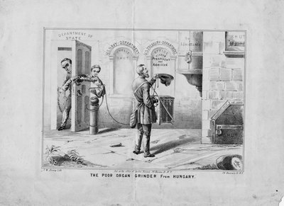 Den stakkars orgelkvernen fra Ungarn, utgitt av TW Strong, New York, ca. 1852 av American School