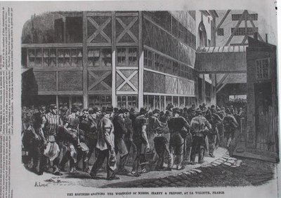 Raffinørene sluttet i verkstedet til Mrs. Jeanty & Provost i la Villette, Frankrike fra Scientific American, 1870 av American School