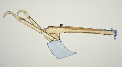 Den stålbladede plogen (farge litho) av American School