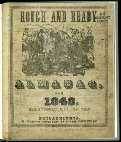 Tittelside til Rough and Ready Almanac for 1848, utgitt i 1847 (trykk) av American School