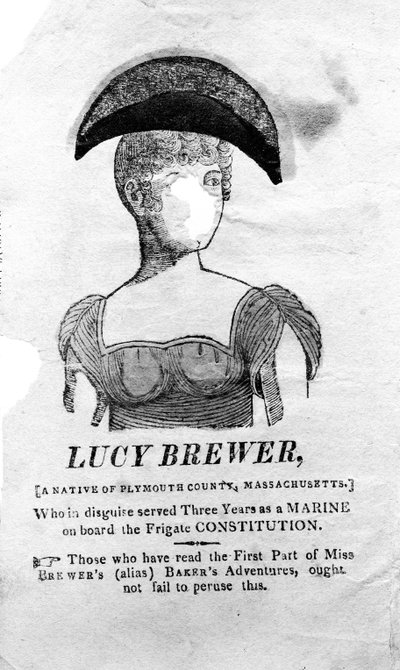 Tittelside til The Adventures of Lucy Brewer trykt av Luther Wales, New York, 1815 av American School
