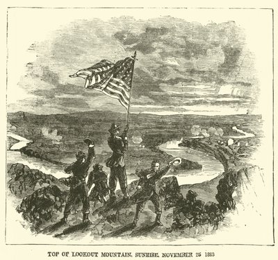 Toppen av Lookout Mountain, soloppgang, 25. november 1863, november 1863 av American School
