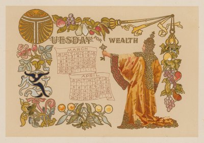 Tirsdag for rikdom (chromolitho) av American School