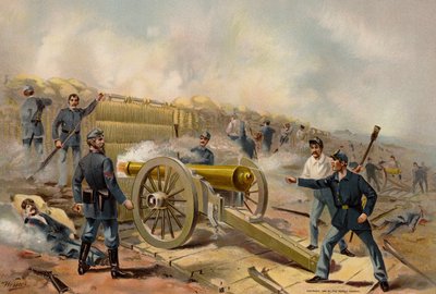 Den amerikanske hæren, beleirings- og Barbette-kanoner, Fort Haskell av American School