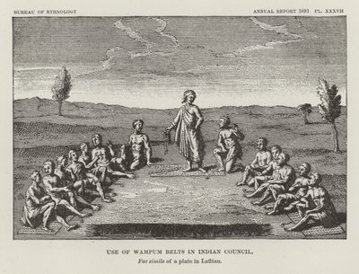 Bruk av Wampum-belter i Indian Council av American School