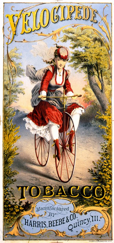 Velocipede tobakksmagasinannonse av American School