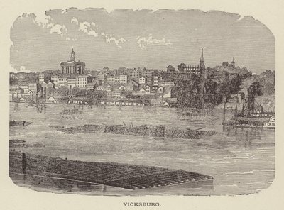 Vicksburg, Mississippi, USA (gravering) av American School