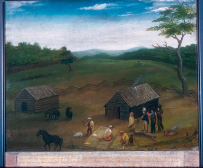 Utsikt i Elkhart County, Indiana (olje på lerret) av American School