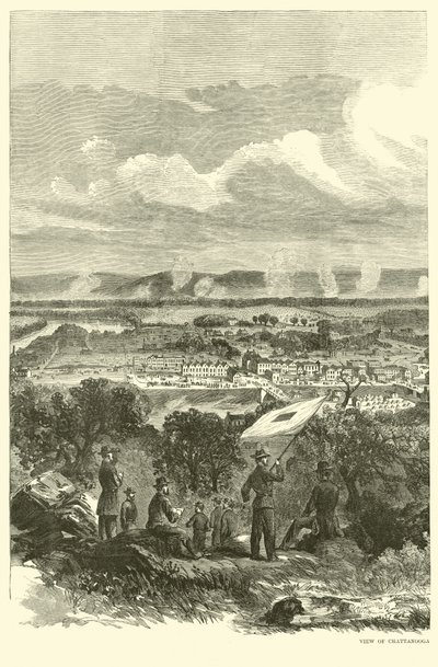 Utsikt over Chattanooga og det føderale leirstedet, november 1863 av American School