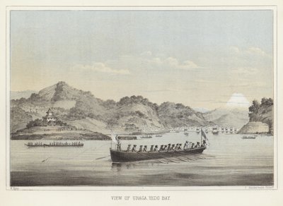 Utsikt over Uraga, Yedo Bay, Japan av American School